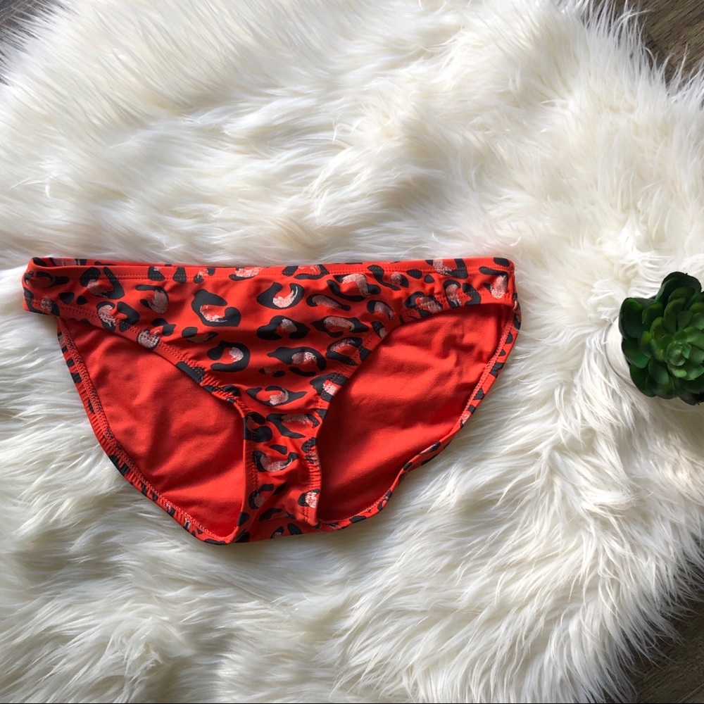 Xhileration red cheeta print bikini bottoms
